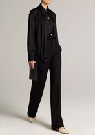 Elsa Fine Suiting Trouser in Black-Pants-Vince-Black-0-Mercantile Portland