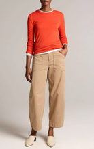 Essential Pima Cotton-Blend Long-Sleeve T-Shirt-T-Shirts-Vince-Crimson-XS-Mercantile Portland