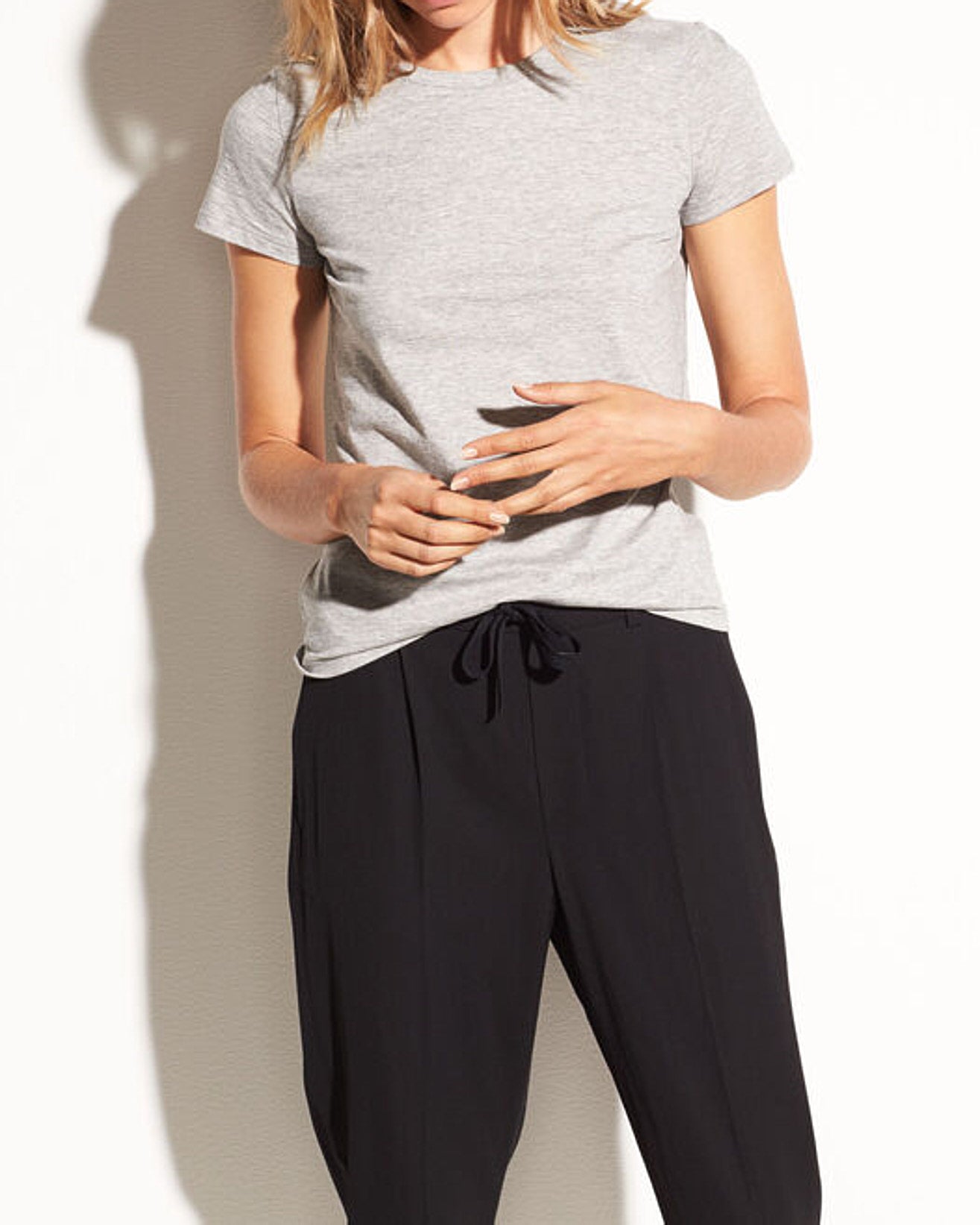 Essential Pima Cotton Crew-Clothing-Vince-Heather Grey-XS-Mercantile Portland