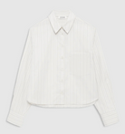 Essie Cropped Shirt in Cream Pinstripe-staging-Anine Bing-Cream Pinstripe-XS-Mercantile Portland