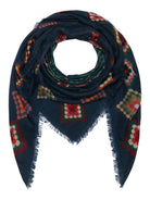 Euclide Scarf-Scarves and Wraps-Franco Ferrari-Teal Multi-OS-Mercantile Portland