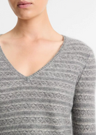 Fair Isle Cashmere V-Neck Sweater-Clothing-Vince-Heather Sandshell Combo-XXS-Mercantile Portland