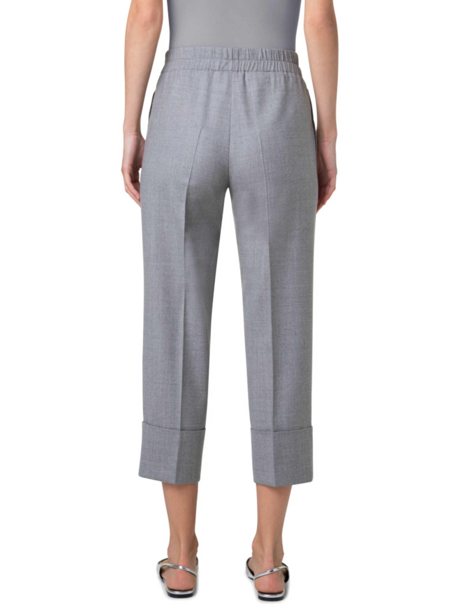 Farell Pant-Clothing-Akris Punto-Silver-2-Mercantile Portland