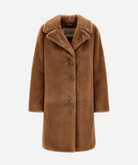 Faux Fur Lapel Coat-Outerwear-Herno-Camel-36-Mercantile Portland