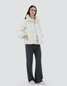 Faux Fur Zip-up Cape-Clothing-Herno-White-36-Mercantile Portland