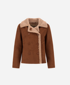 Faux Shearling Jacket-Outerwear-Herno-Brown-36-Mercantile Portland