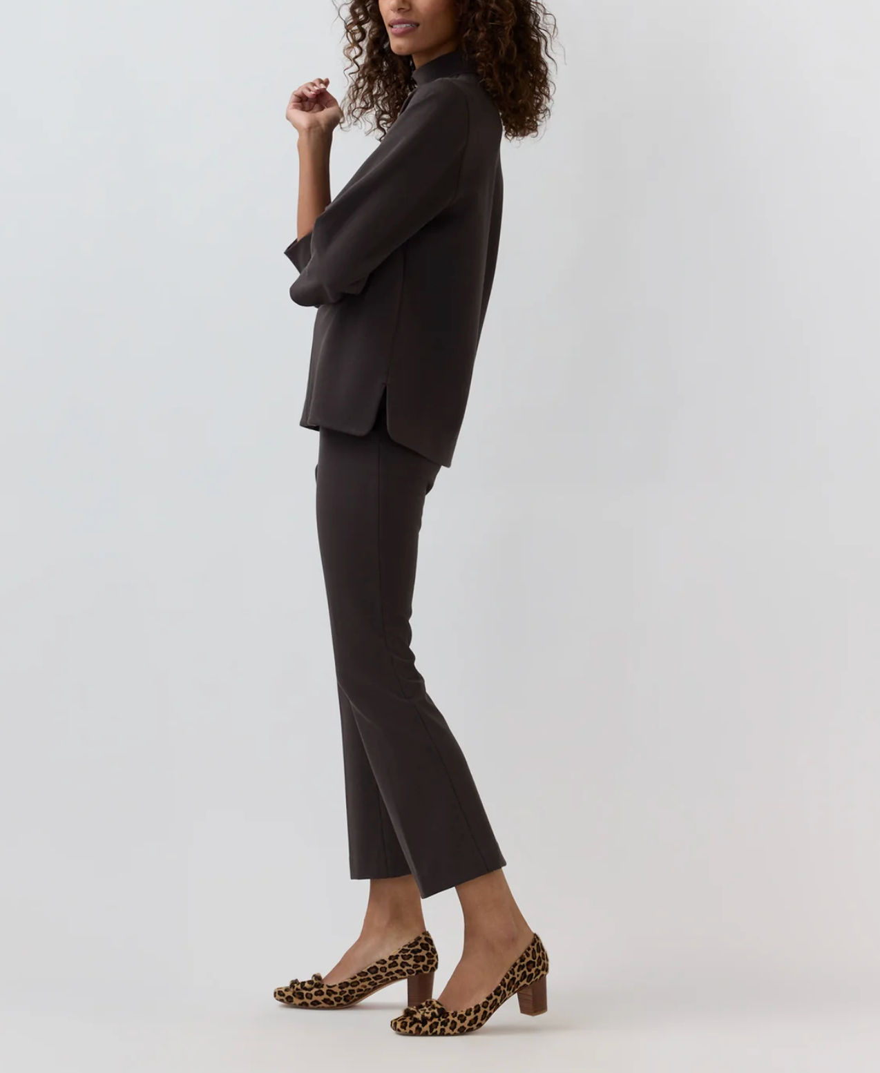 Faye Flare Crop Pant-Pants-Mashburn-Coffee-XS-Mercantile Portland