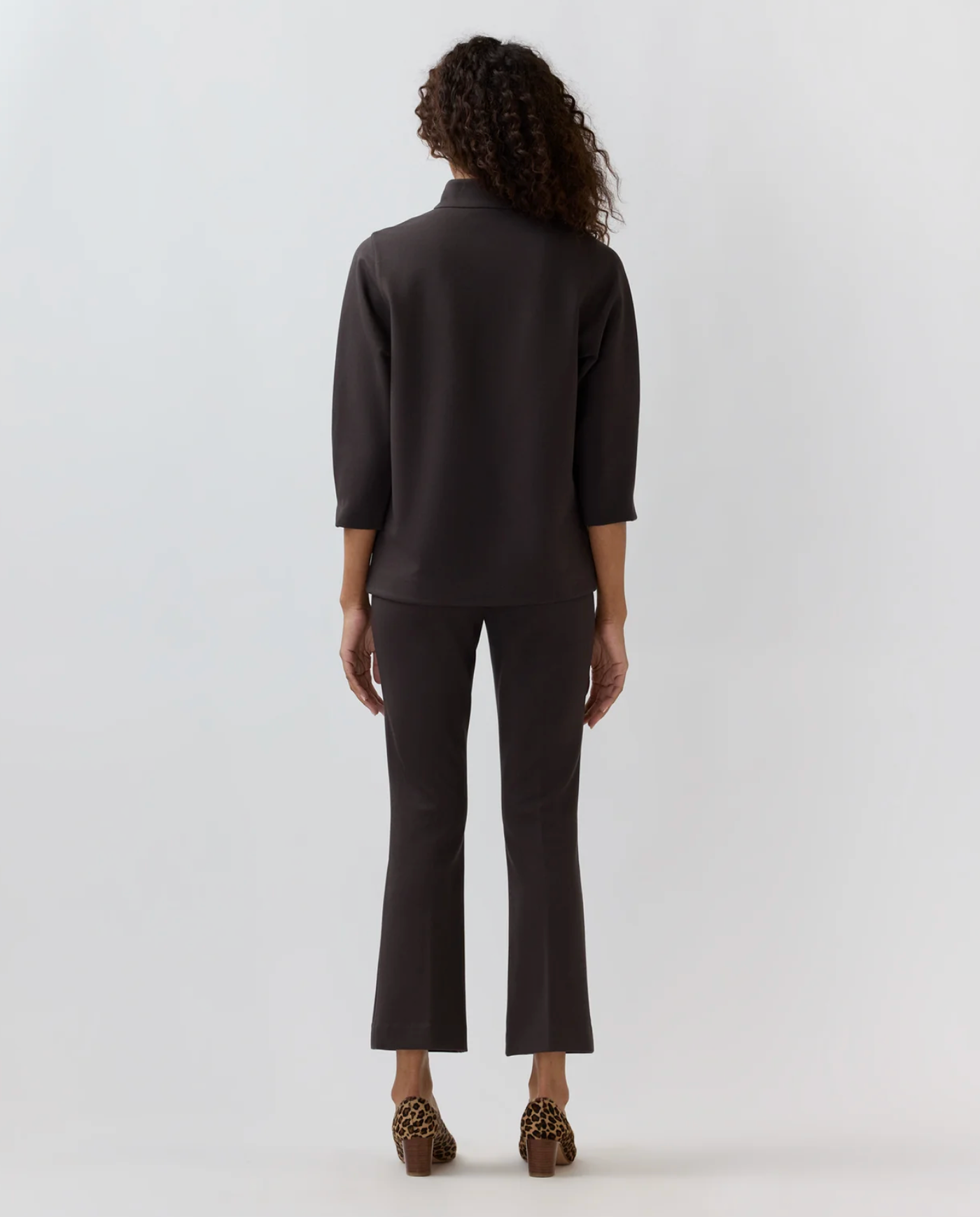 Faye Flare Crop Pant-Pants-Mashburn-Coffee-XS-Mercantile Portland