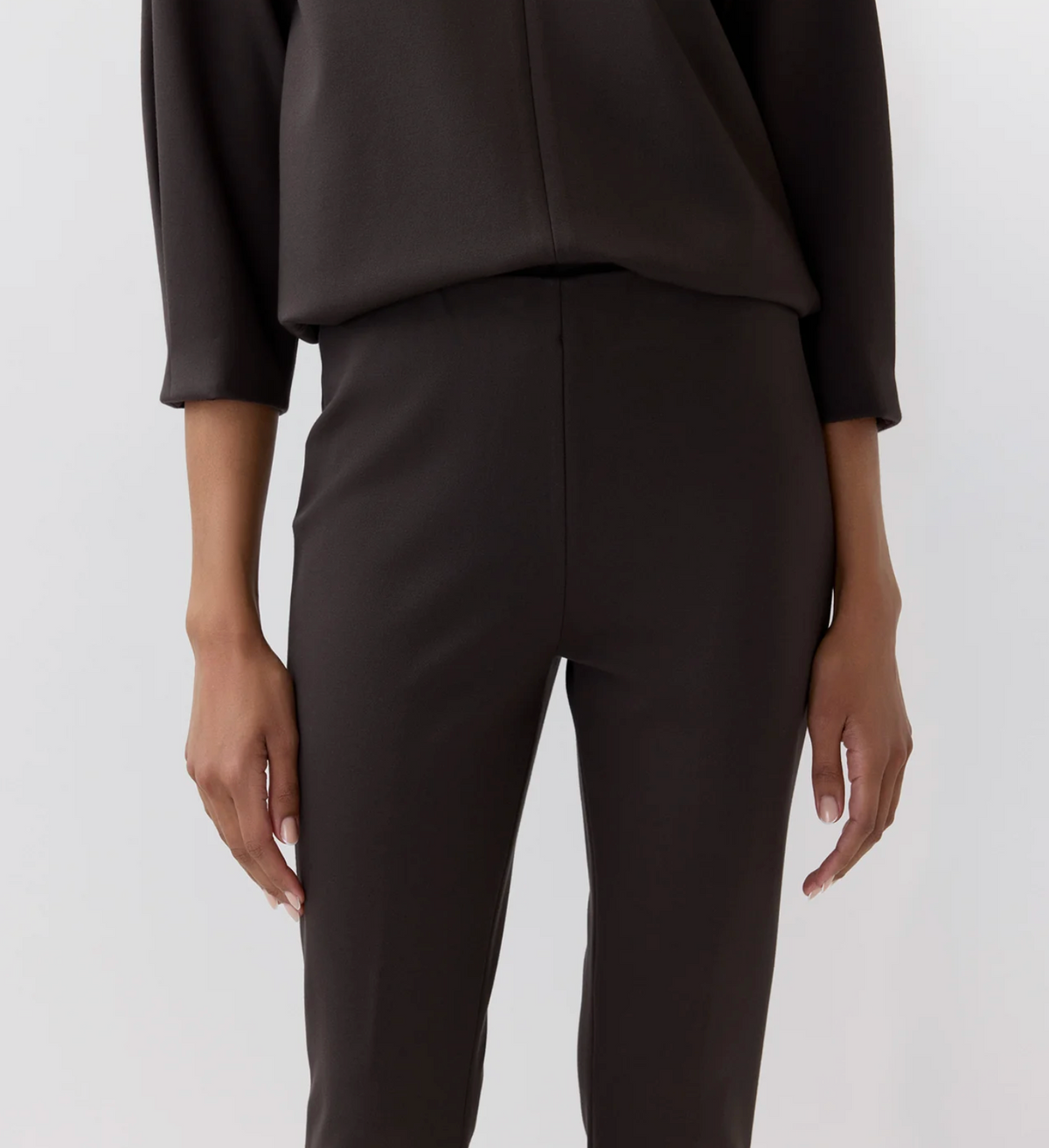 Faye Flare Crop Pant-Pants-Mashburn-Coffee-XS-Mercantile Portland