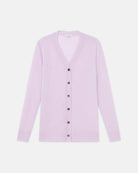 Fine Gauge Cashmere V-Neck Cardigan-Sweaters-Lafayette 148-Dried Blossom • Lafayette 148-XS-Mercantile Portland
