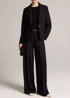 Fine Suiting Blazer in Black-Jackets-Vince-Black-0-Mercantile Portland