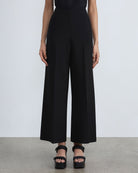 Finesse Crepe Franklin Wide Leg Ankle Pant-Pants-Lafayette 148-Black-0-Mercantile Portland