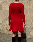 Fit & Flare Dress-Dresses-Akris Punto-Vermilion-4-Mercantile Portland