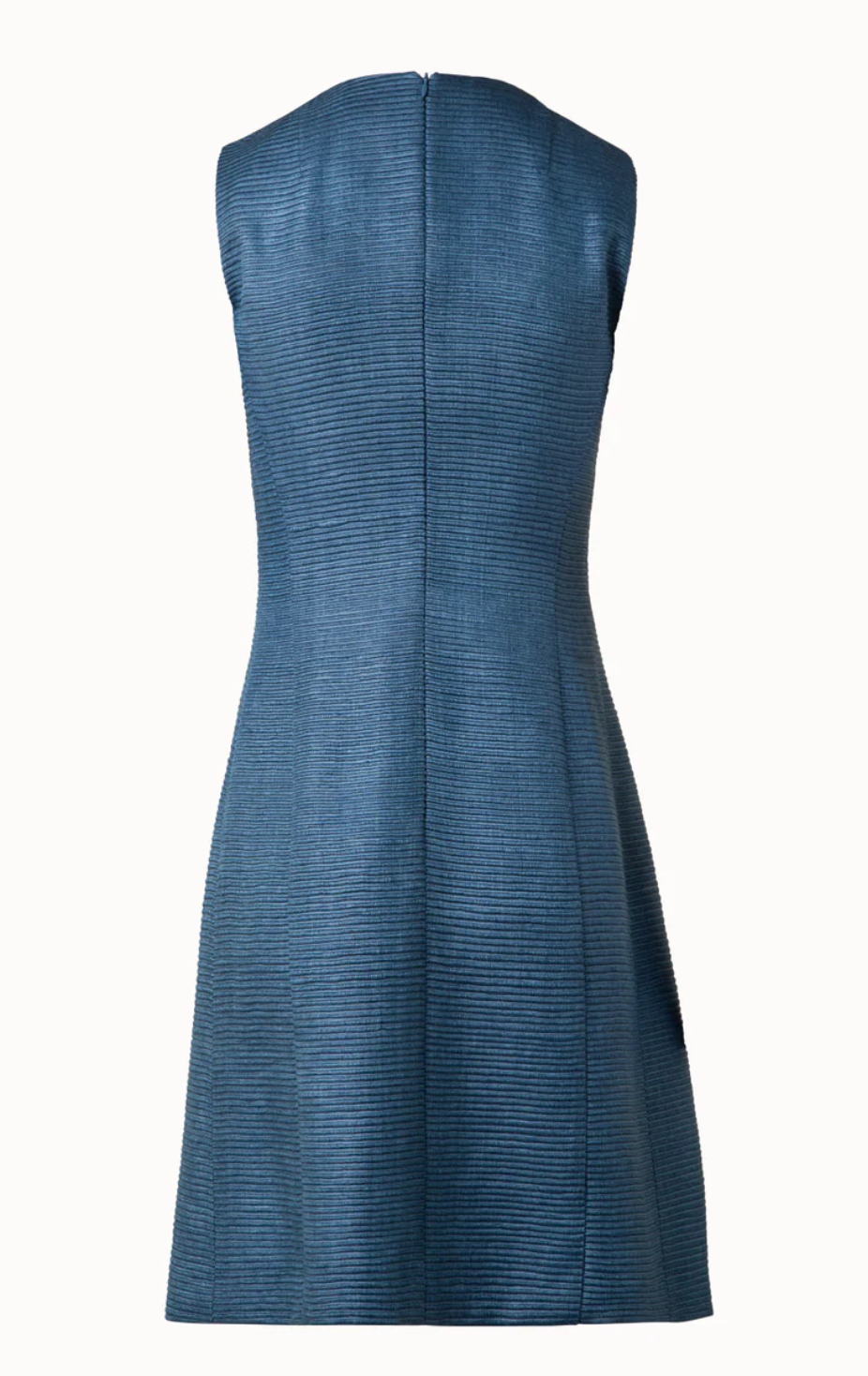 Flared Silk Dress-Clothing-Akris Punto-Medium Blue-0-Mercantile Portland