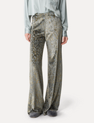 Flared Silk Velvet Trousers-Clothing-Forte Forte-Stone-00-Mercantile Portland