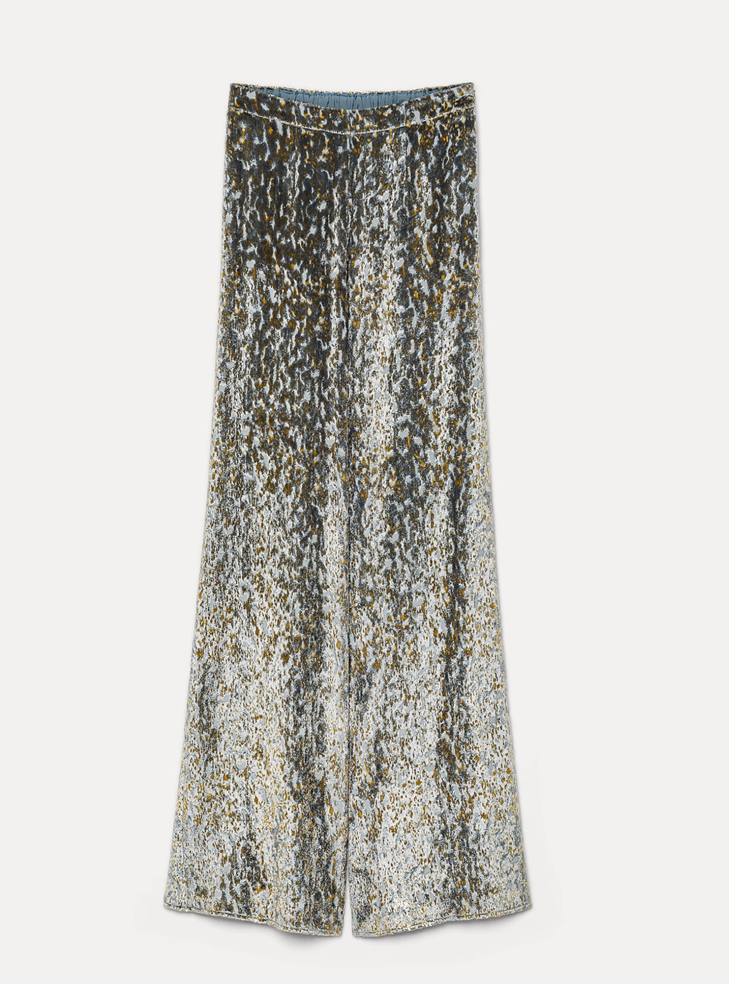 Flared Silk Velvet Trousers-Pants-Forte Forte-Stone-00-Mercantile Portland