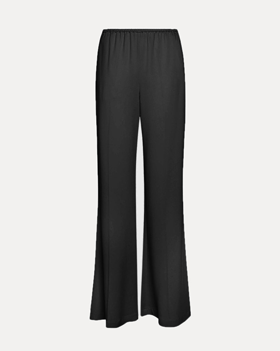 Flared Trousers in Stretch Crêpe Cady-Pants-Forte Forte-Black-0-Mercantile Portland