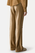 Flared Trousers in Stretchy Velvet-Clothing-Forte Forte-Gold velvet-0-Mercantile Portland