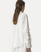 Fleur Poplin Shirt-Clothing-Forte Forte-White-0-Mercantile Portland