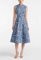 Flora Dress in Porcelain Blues-Dresses-Saloni-Porcelain Blues-4-Mercantile Portland