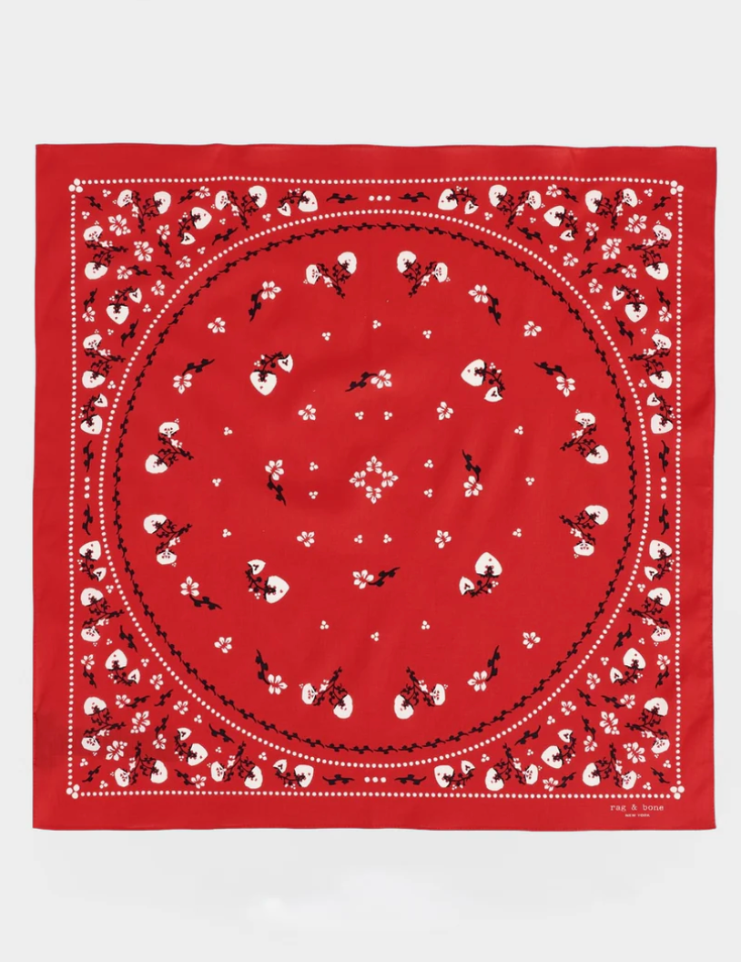 Floral Western Bandana in Red-Accessories-Rag & Bone-Red-OS-Mercantile Portland