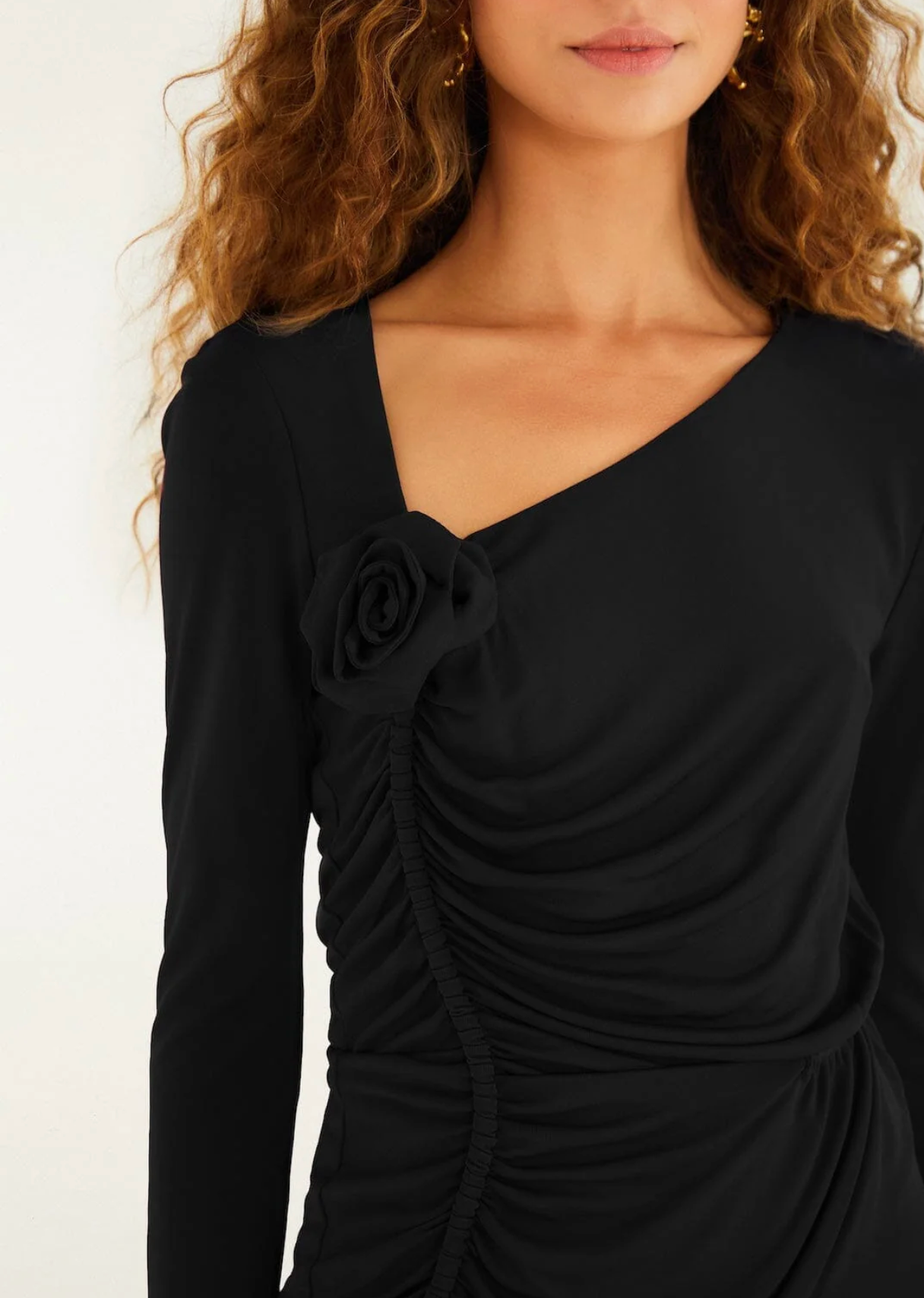 Flower Long Sleeve Top-Tops-Farm Rio-Black-XS-Mercantile Portland