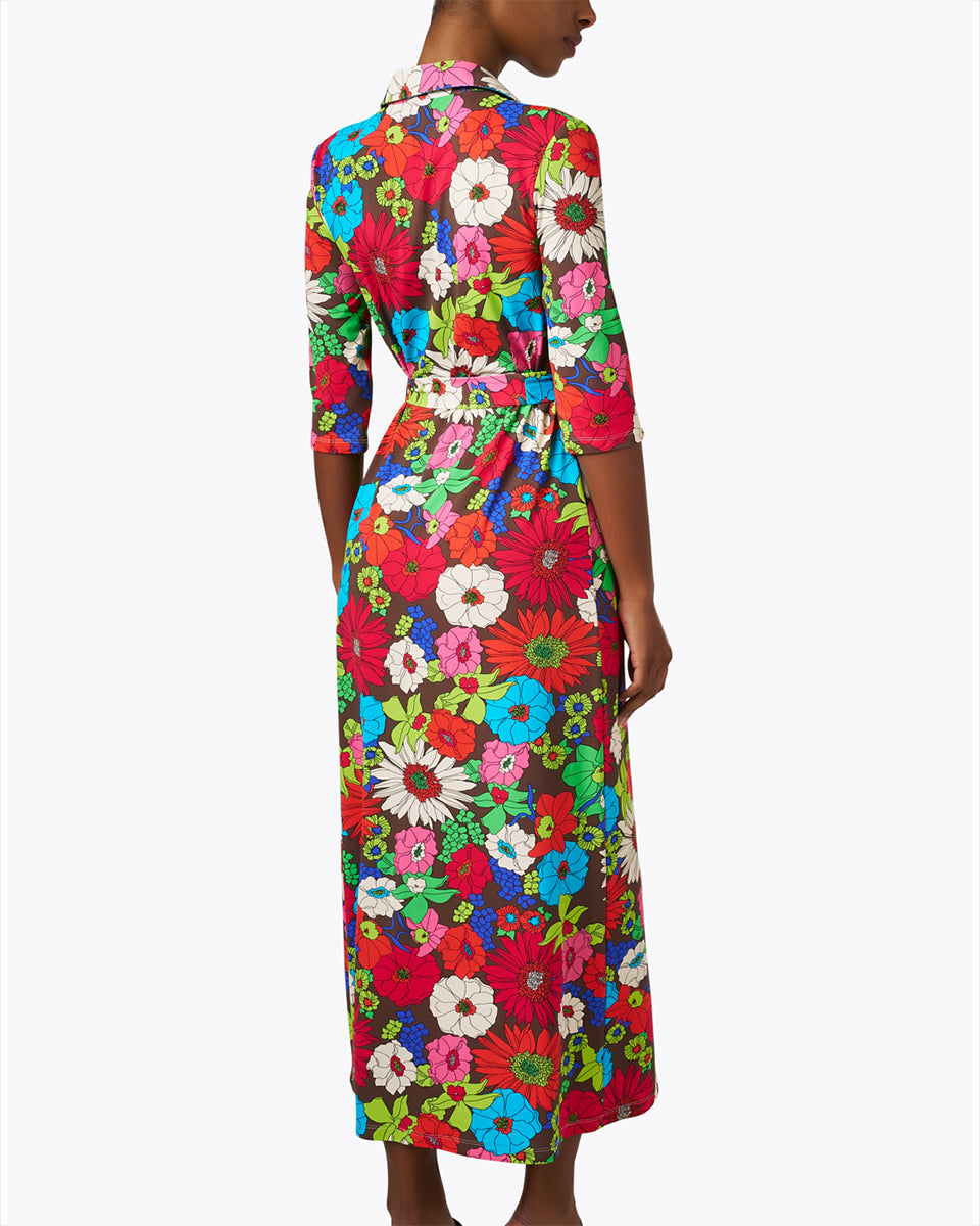 Flower Print Dress-Dresses-Caliban-Flower Print • Caliban-38-Mercantile Portland