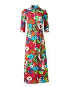 Flower Print Dress-Dresses-Caliban-Flower Print • Caliban-38-Mercantile Portland