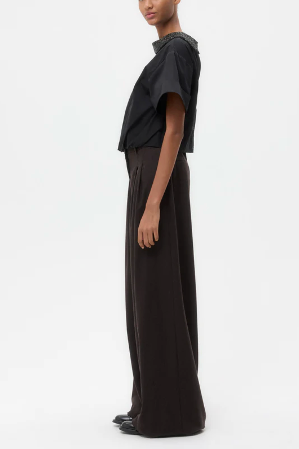 Forever and Always Reversible Shirt in Black-Shirts-TWP-Black-XS/S-Mercantile Portland