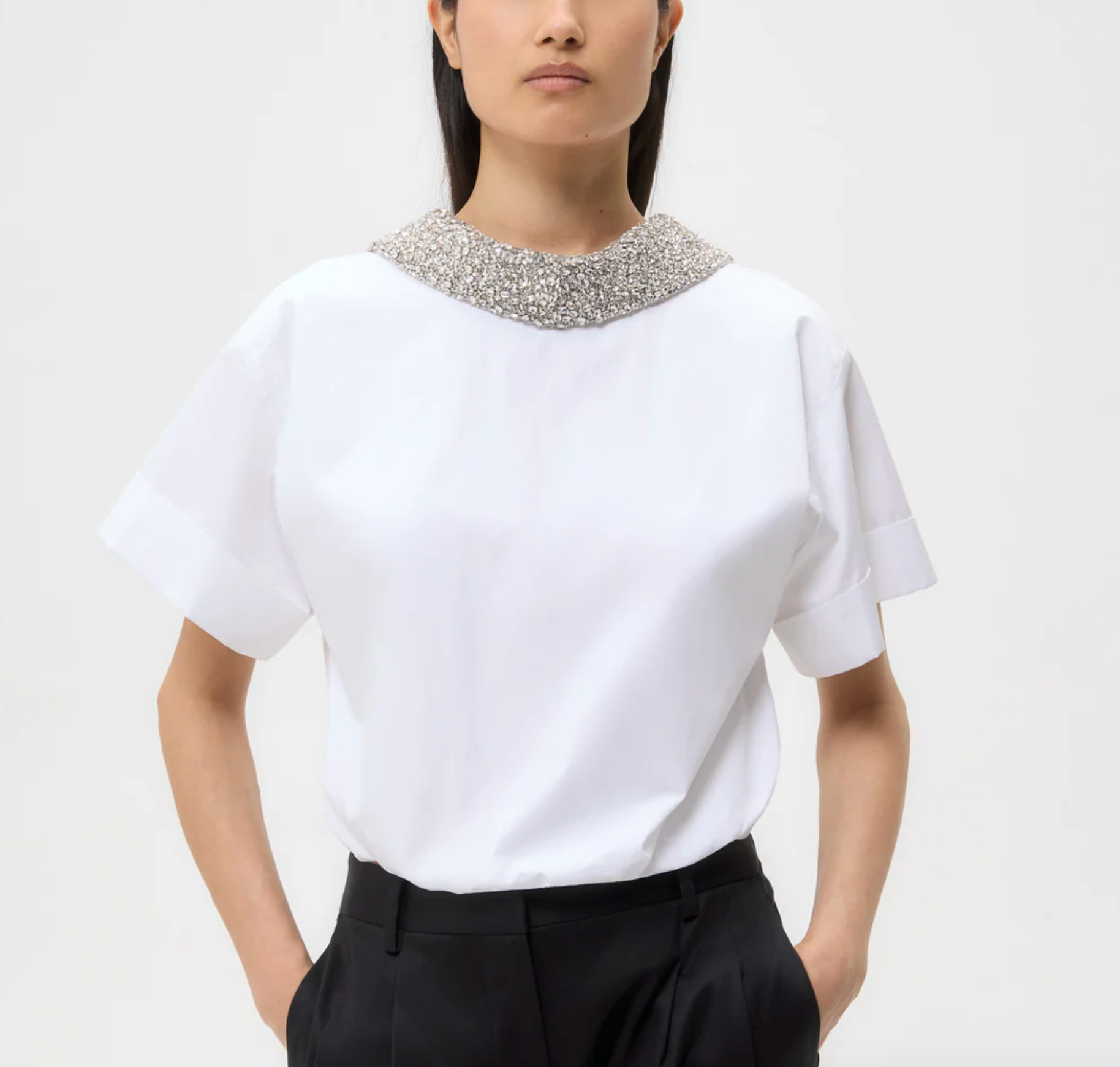 Forever and Always Reversible Shirt in White-Shirts-TWP-White-P-Mercantile Portland