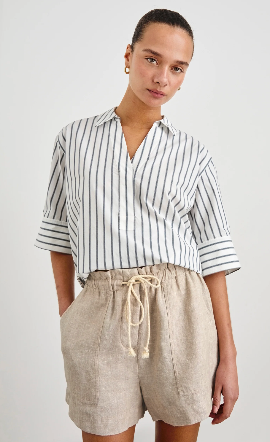 Foster Short-Clothing-Rails-Heathered Flax-S-Mercantile Portland
