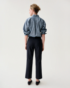 Frankie Crop Pant in Tropical Wool Navy-Pants-Mashburn-Navy-0-Mercantile Portland