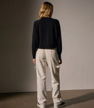 French Terry Cropped Mock Neck-Tops-James Perse-Black-1-Mercantile Portland