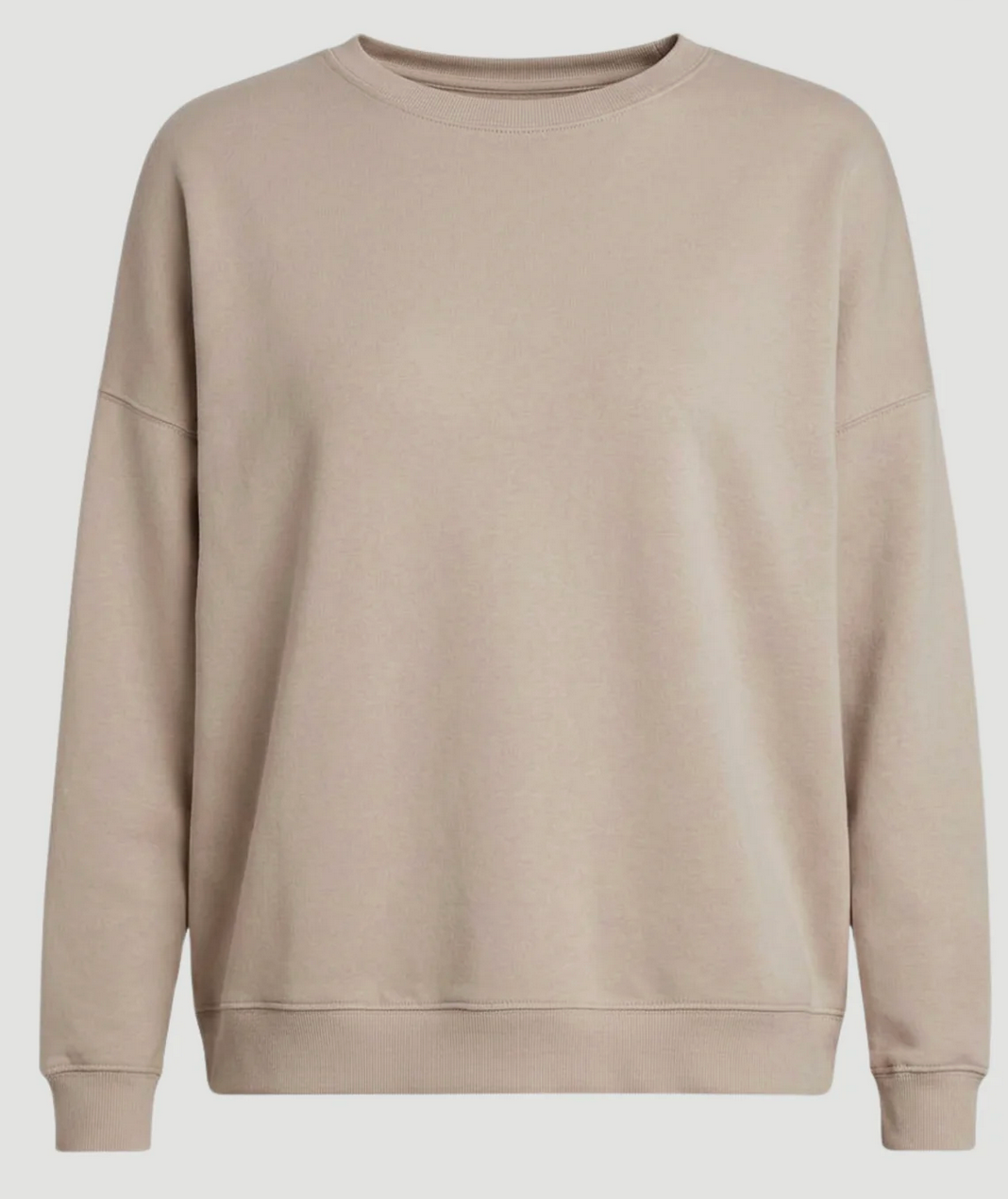 French Terry Relaxed Crew Sweatshirt in Ecru Chine-Tops-Majestic Filatures-Ecru Chine-1-Mercantile Portland