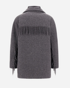 Fringed Alpaca Jacket with Quilted Bib-Outerwear-Herno-IRON-36-Mercantile Portland