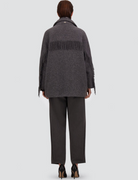Fringed Alpaca Jacket with Quilted Bib-Outerwear-Herno-IRON-36-Mercantile Portland