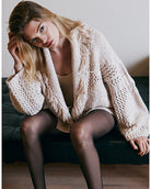 Fringed Shawl Collar Jacket-Clothing-Autumn Cashmere-Sand-XS-Mercantile Portland