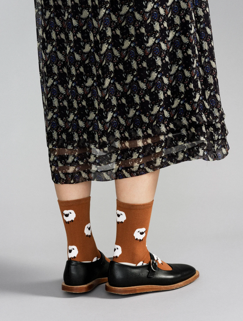 Frugal Sheep Crew Sock-Accessories-Hansel from Basel-Cinnamon-OS-Mercantile Portland