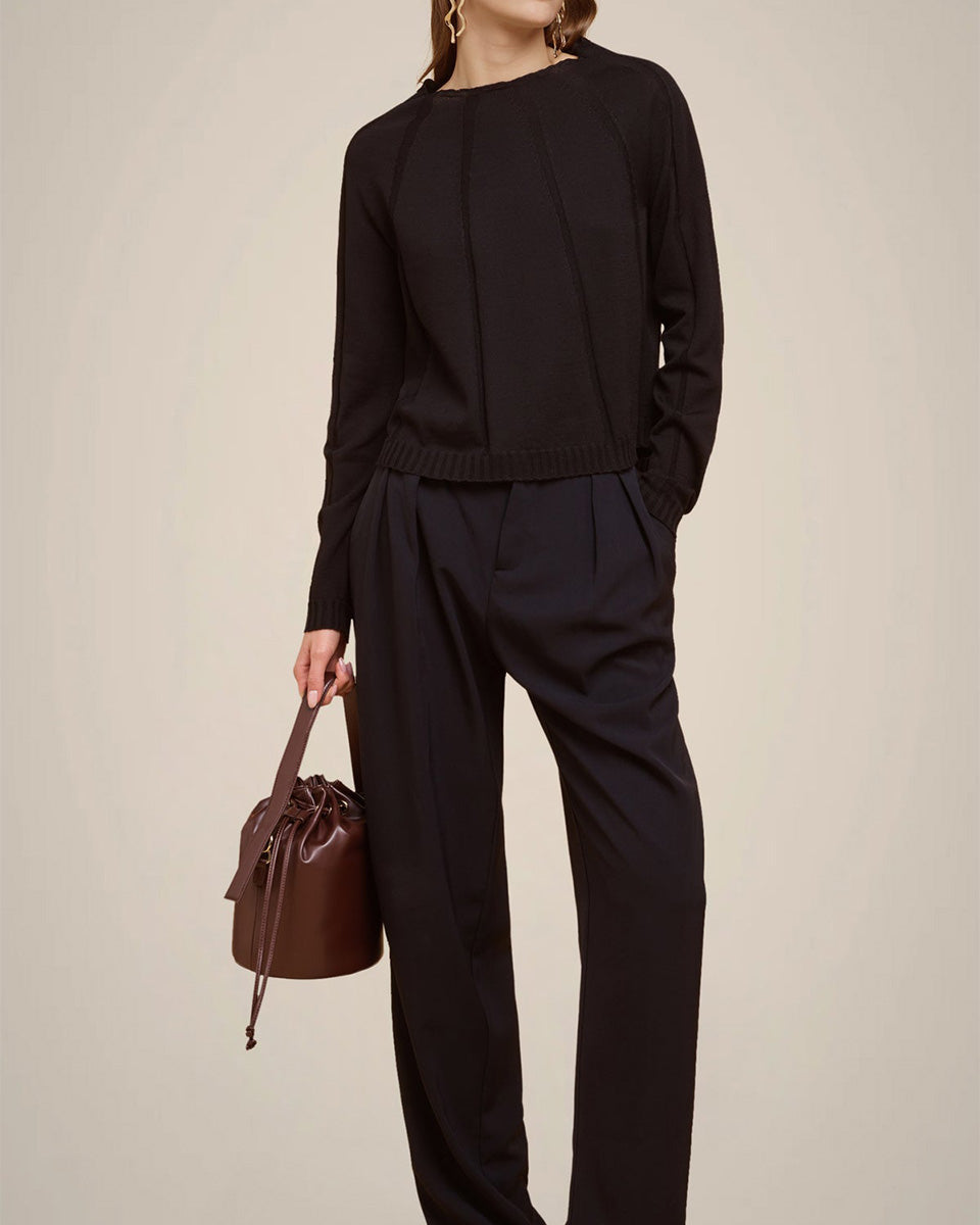 Fully Fashioned Sweater-Clothing-Liviana Conti-Black-XS-Mercantile Portland