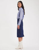 Gabriela Skirt-Clothing-Ines de la Fressange-Blue Jean • Ines de la Fressange-34-Mercantile Portland