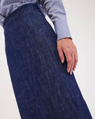 Gabriela Skirt-Clothing-Ines de la Fressange-Blue Jean • Ines de la Fressange-34-Mercantile Portland