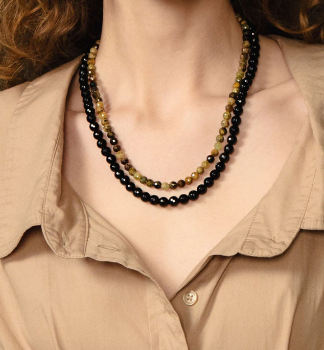 Gaia Duo Necklace Onyx-Jewelry-Chan Luu-Onyx-OS-Mercantile Portland