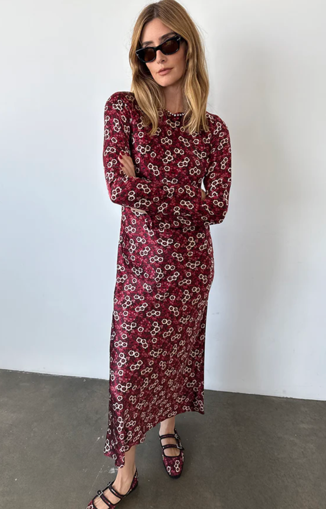 Gaia Ruby Silk Dress-Dresses-Ciao Lucia-XXS-Ruby-Mercantile Portland