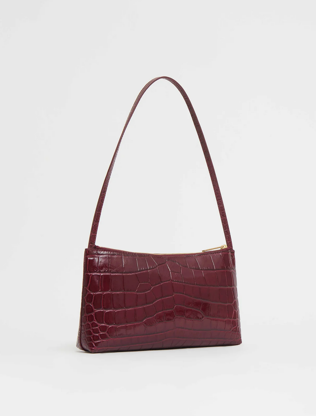 Gaia Shoulder Bag in Oxblood-Handbags-Mansur Gavriel-Oxblood Croc-OS-Mercantile Portland