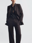 Gaia Slim Silk Shirt in Obsidian-Shirts-Nili Lotan-ATD-L-Mercantile Portland