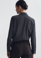 Gaia Slim Silk Shirt in Obsidian-Shirts-Nili Lotan-ATD-L-Mercantile Portland
