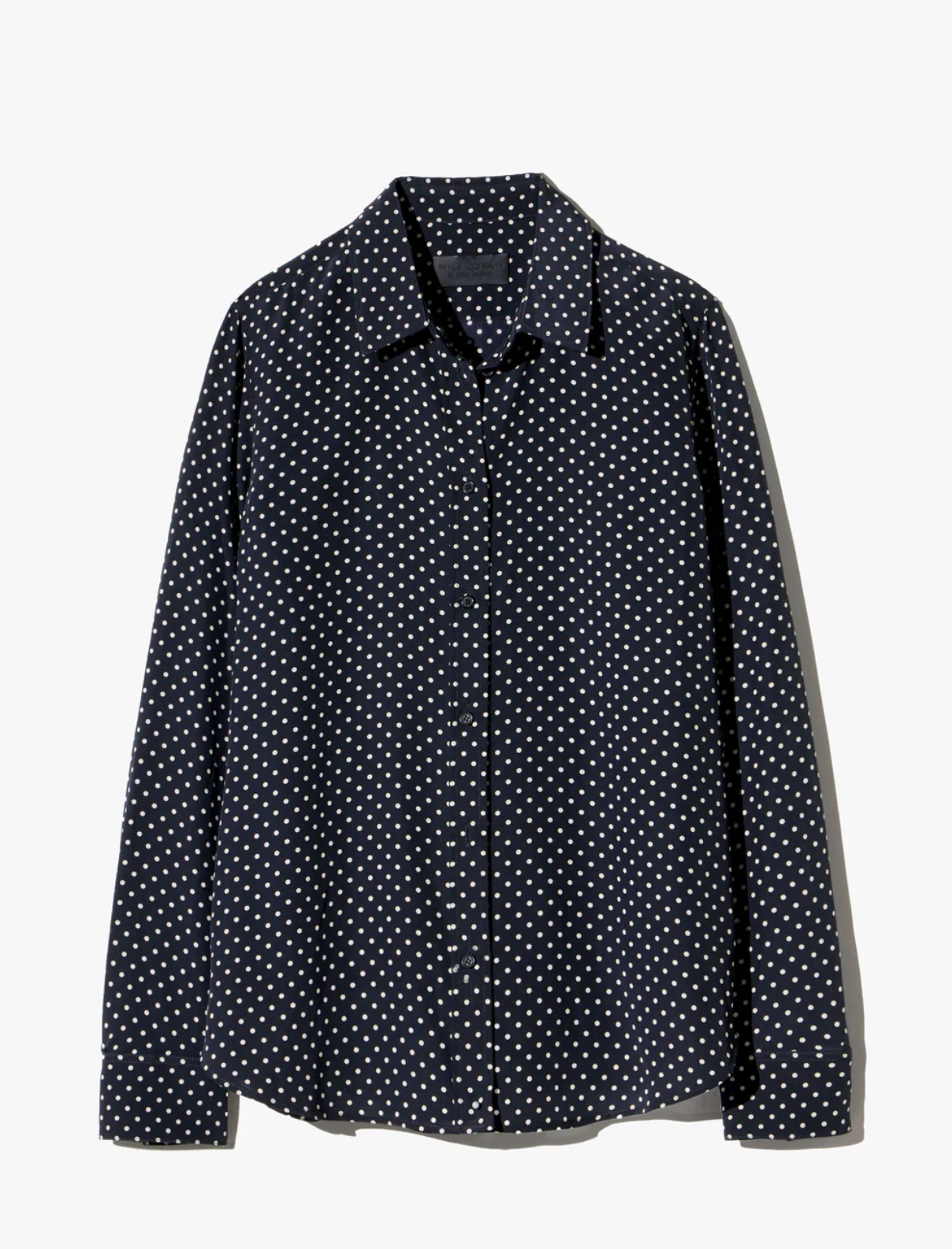 Gaia Slim Silk Shirt in Obsidian-Shirts-Nili Lotan-ATD-L-Mercantile Portland