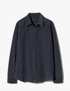 Gaia Slim Silk Shirt in Obsidian-Shirts-Nili Lotan-ATD-L-Mercantile Portland