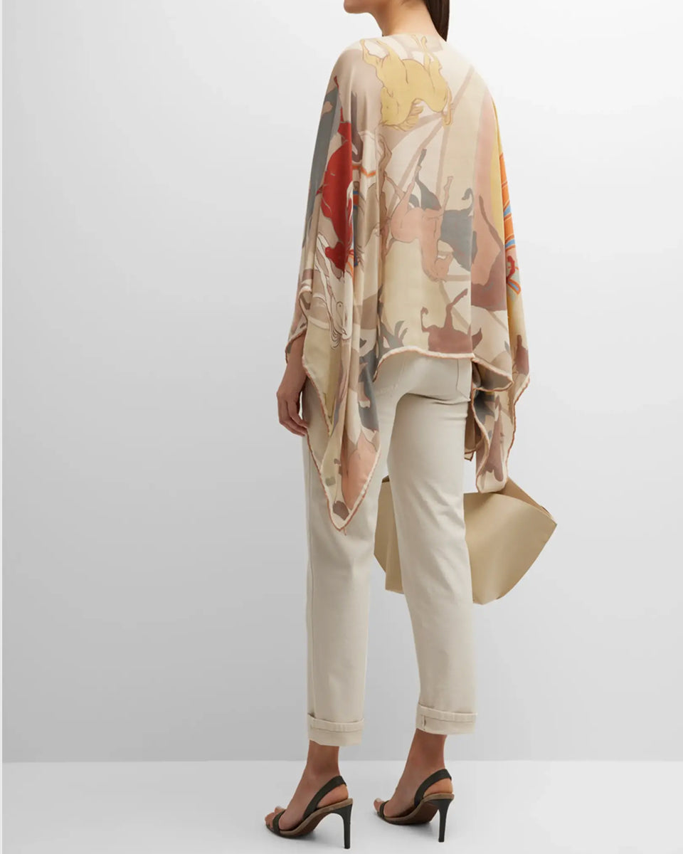Galloping Cashmere Printed Poncho – Multicolor-Accessories-Rani Arabella-OS-Mercantile Portland