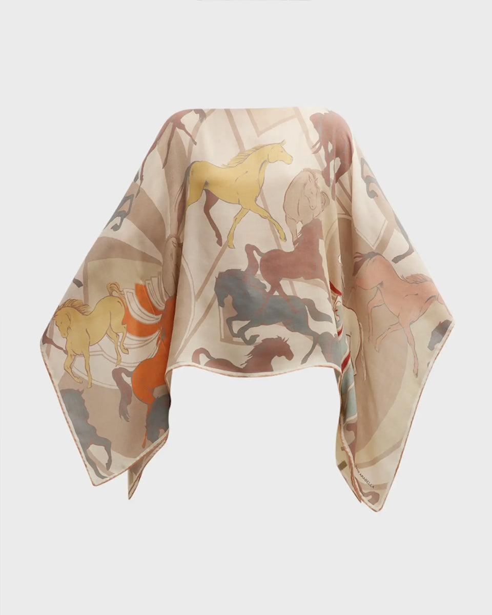 Galloping Cashmere Printed Poncho – Multicolor-Accessories-Rani Arabella-OS-Mercantile Portland